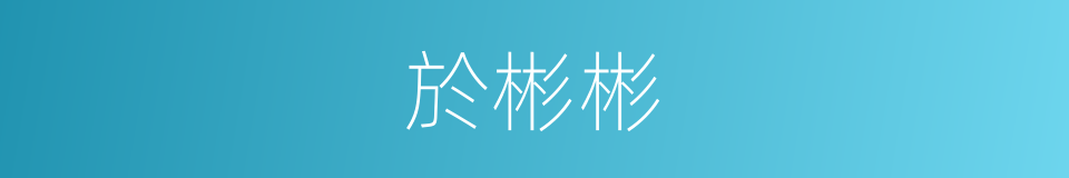 於彬彬的同義詞