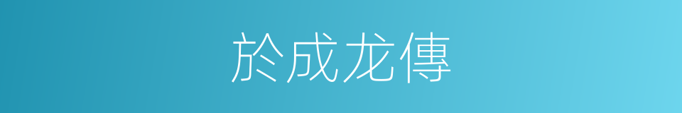 於成龙傳的同義詞