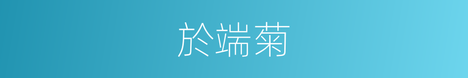 於端菊的同義詞