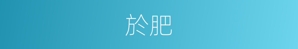 於肥的同義詞