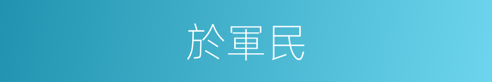 於軍民的同義詞