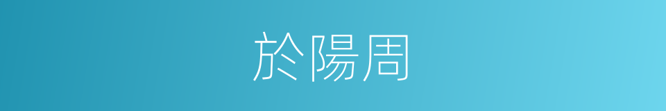 於陽周的同義詞