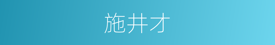 施井才的同义词