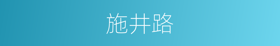 施井路的同义词