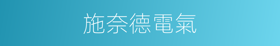 施奈德電氣的同義詞