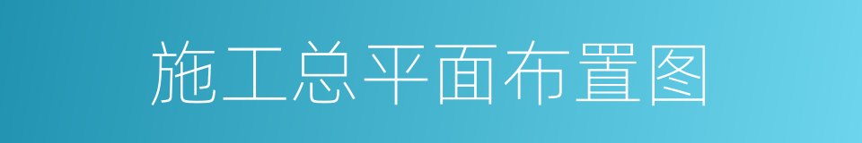 施工总平面布置图的同义词