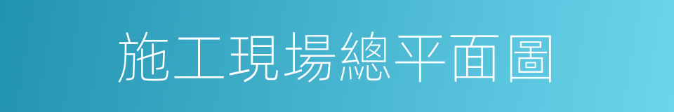 施工現場總平面圖的同義詞
