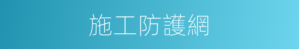 施工防護網的同義詞