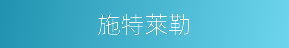 施特萊勒的同義詞