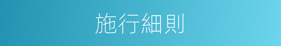 施行細則的同義詞