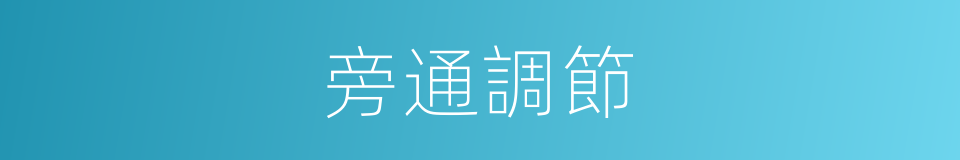 旁通調節的同義詞