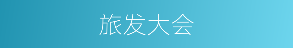 旅发大会的同义词