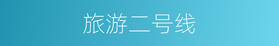 旅游二号线的同义词