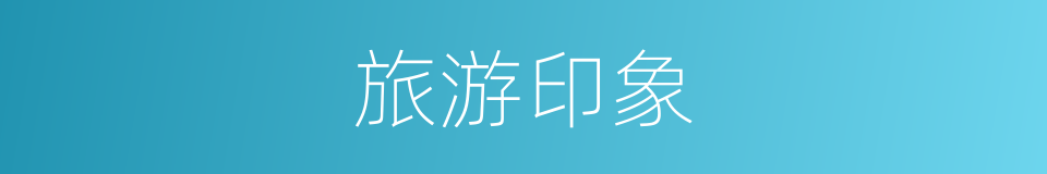 旅游印象的同义词
