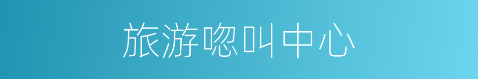 旅游唿叫中心的同義詞