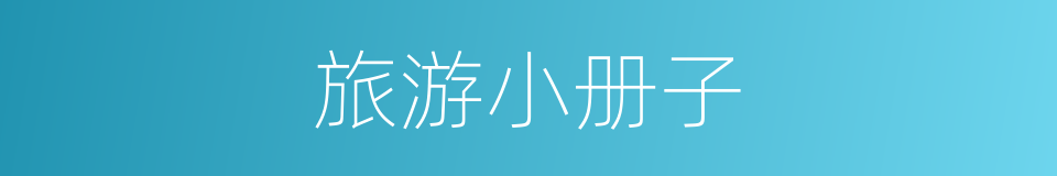 旅游小册子的同义词