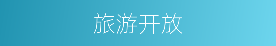 旅游开放的同义词