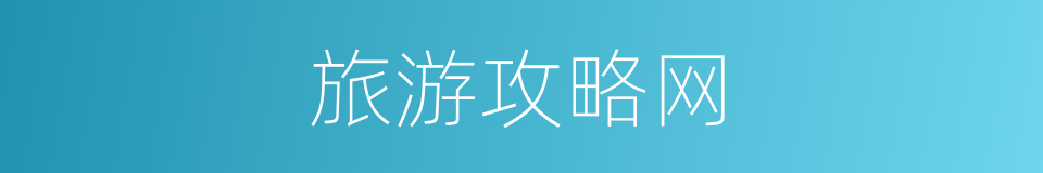 旅游攻略网的同义词