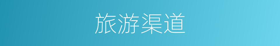 旅游渠道的同义词
