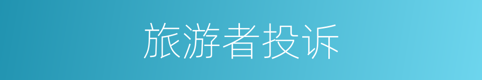 旅游者投诉的同义词