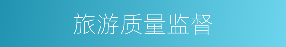 旅游质量监督的同义词