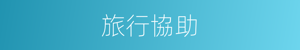 旅行協助的同義詞