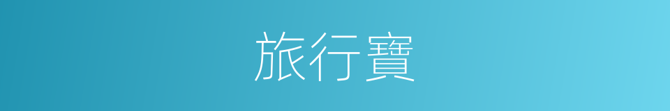 旅行寶的同義詞