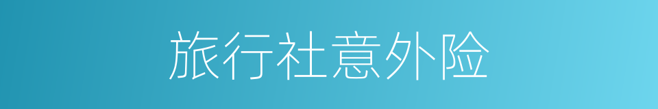 旅行社意外险的同义词