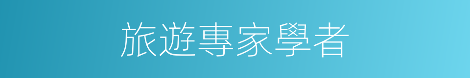 旅遊專家學者的同義詞