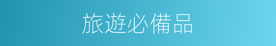 旅遊必備品的同義詞