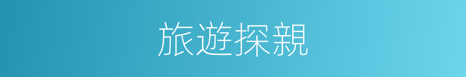 旅遊探親的同義詞