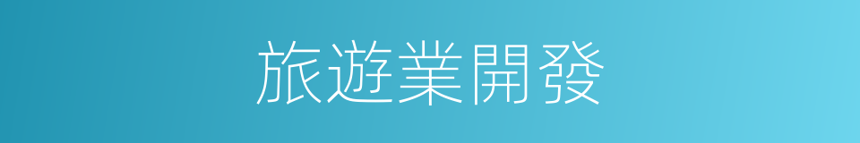 旅遊業開發的同義詞