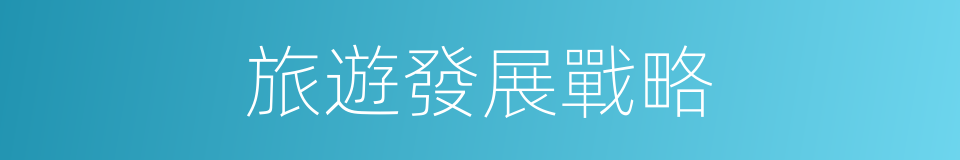 旅遊發展戰略的同義詞