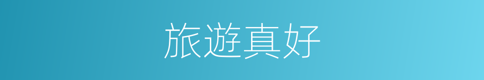 旅遊真好的同義詞