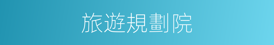 旅遊規劃院的同義詞
