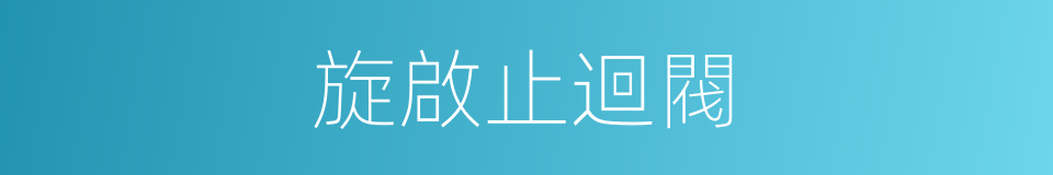 旋啟止迴閥的同義詞