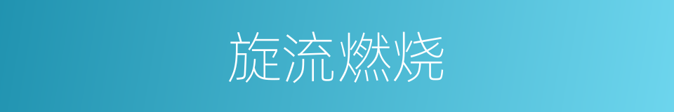 旋流燃烧的同义词