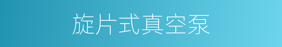 旋片式真空泵的同义词