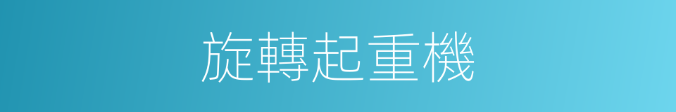 旋轉起重機的同義詞