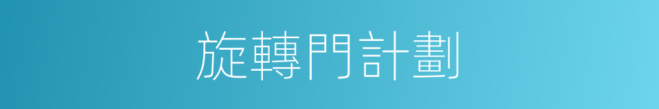 旋轉門計劃的同義詞