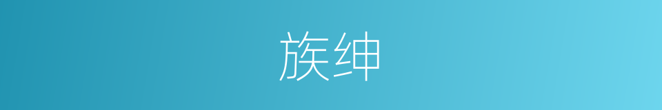 族绅的意思