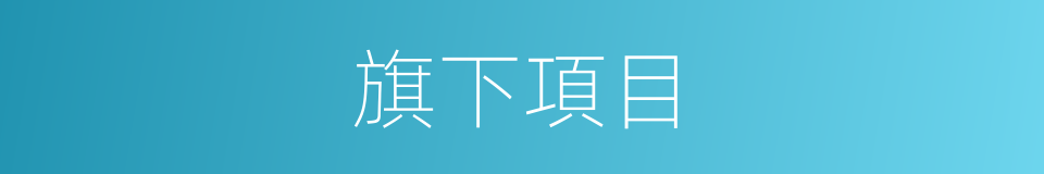 旗下項目的同義詞