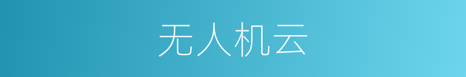无人机云的同义词