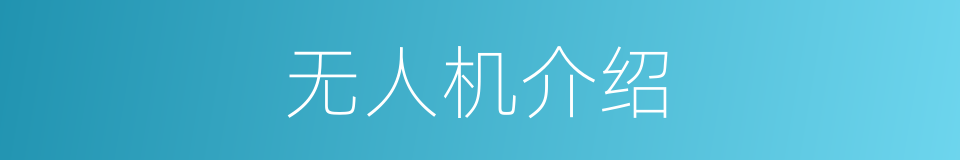 无人机介绍的同义词