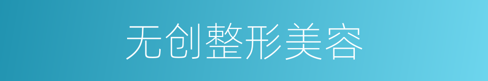 无创整形美容的同义词