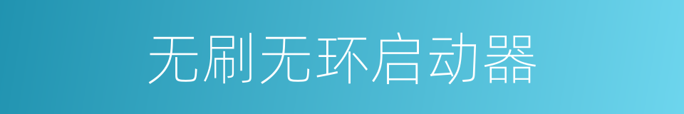 无刷无环启动器的同义词