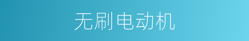 无刷电动机的同义词