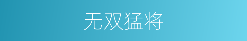 无双猛将的同义词