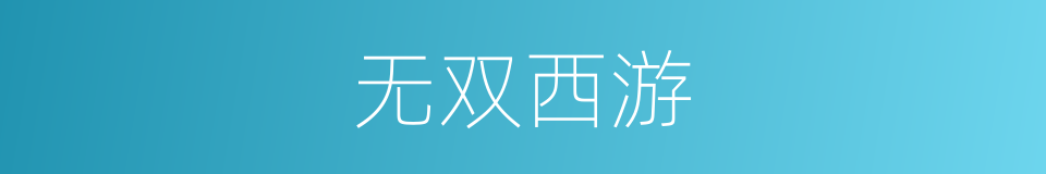 无双西游的同义词