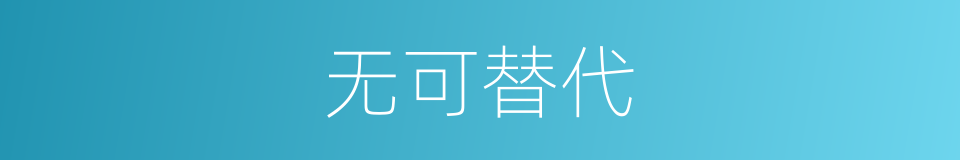 无可替代的同义词